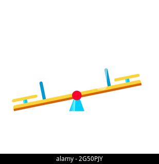 Seesaw icon. Childrens playgroundelements of citypark. Vector illustrartion Stock Vector