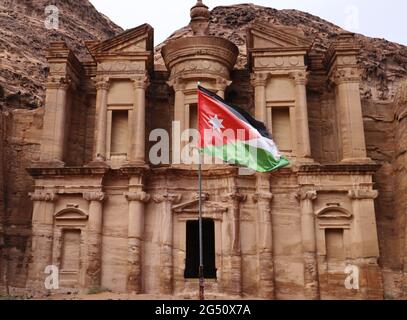 Ad Deir temple in Petra, Jordan Stock Photo