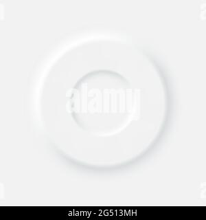 Abstract background illustration in gray neomorphism style. Minimal wallpaper, backdrop. Stock Vector
