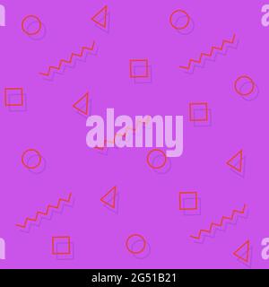 Abstract geometric memphis background. Fashion 80s-90s trends designs, Retro funky. Vector illustration. Stock Vector