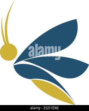 Fireflies icon logo simple design vector template illustration Stock Vector