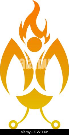 Fireflies icon logo simple design vector template illustration Stock Vector