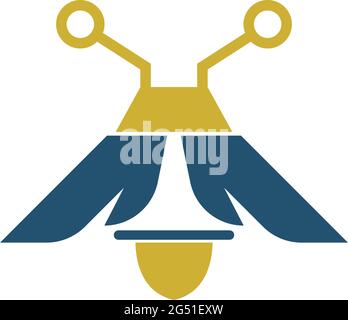 Fireflies icon logo simple design vector template illustration Stock Vector