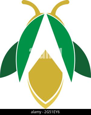 Fireflies icon logo simple design vector template illustration Stock Vector
