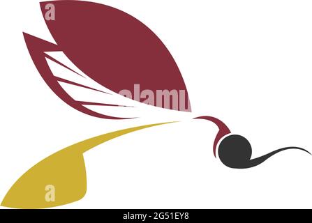 Fireflies icon logo simple design vector template illustration Stock Vector