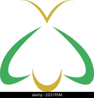 Fireflies icon logo simple design vector template illustration Stock Vector