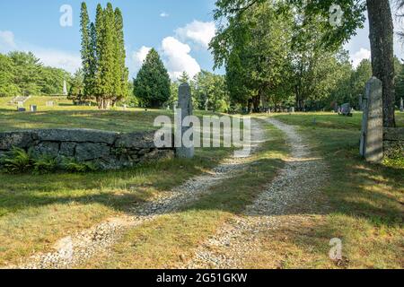 The Lawrence Brook Cememtery in Royalston, Massachusetts Stock Photo