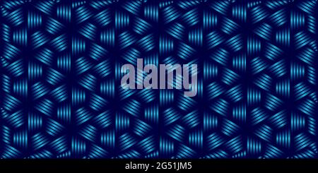 Abstract geometric seamless pattern background design modern with triangle 3d shape. Dark blue gradient technology concept. Vector illustration. Eps10 Stock Vector