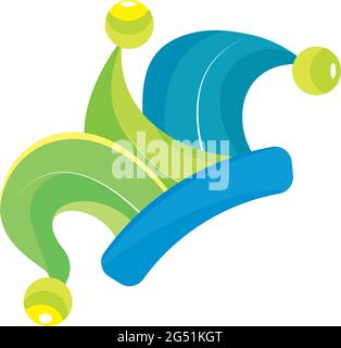 Isolated shiny harlequin hat icon Stock Vector