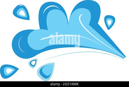 Isolated water splash Water droops Stock Vector
