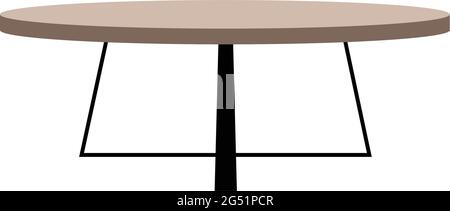Isolated elegant center table icon Home decoration Stock Vector