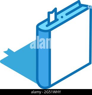 Book isometric icon. Literature, diary 3D line symbol. Stock Vector