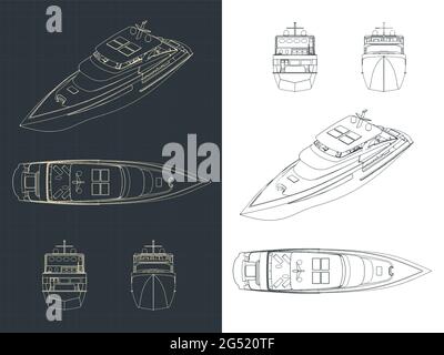 Stylized vector illustration of drawings of a speedboat Stock Vector Image  & Art - Alamy