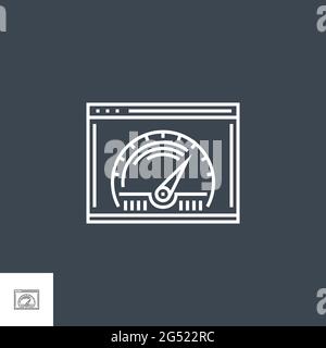 Page Speed Line Icon Stock Vector