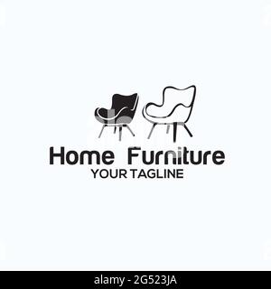 home furniture exclusive logo design inspiration Stock Vector
