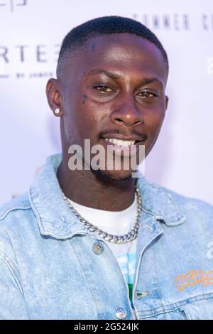 West Hollywood, USA. 24th June, 2021. De'Vante Harris attends 1st Pre-BET Awards Celebrity Gifting suite powered by Rocco's WeHo!, Los Angeles, CA on June 24, 2021 Credit: Eugene Powers/Alamy Live News Stock Photo