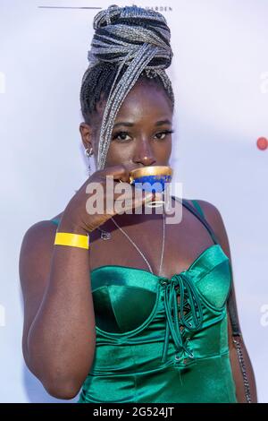 West Hollywood, USA. 24th June, 2021. Teamarrr attends 1st Pre-BET Awards Celebrity Gifting suite powered by Rocco's WeHo!, Los Angeles, CA on June 24, 2021 Credit: Eugene Powers/Alamy Live News Stock Photo
