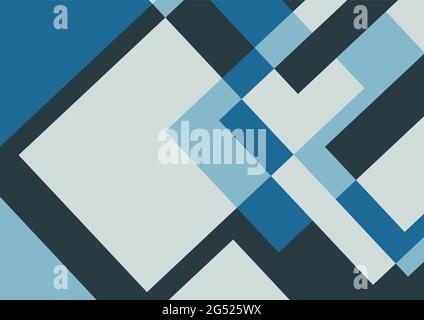 Abstract retro and geometric design background with squares and copy space Stock Vector