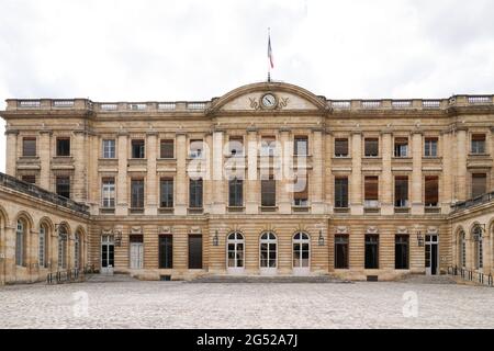 Bordeaux , Aquitaine France - 02 02 2021 : Palais Rohan city hall building in Bordeaux town france Stock Photo