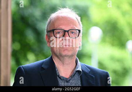 Stuttgart, Germany. 25th June, 2021. Burkhard C. Kosminski, the artistic director of Schauspiel Stuttgart, recorded at the presentation of the plans for the new season. Credit: Bernd Weissbrod/dpa/Alamy Live News Stock Photo