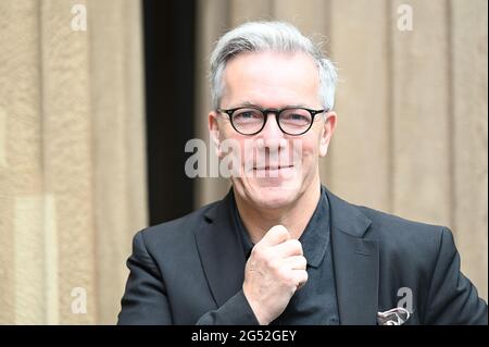 Stuttgart, Germany. 25th June, 2021. Marc- Oliver Hendriks, managing director of the Staatstheater Stuttgart, recorded at the presentation of the plans for the new season. Credit: Bernd Weissbrod/dpa/Alamy Live News Stock Photo