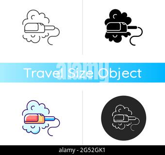 Travel size steam iron icon Stock Vector