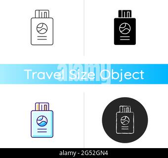 Passport with tickets icon Stock Vector