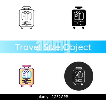 Open suitcase with clothing icon Stock Vector