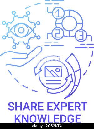 Share expert knowledge concept icon Stock Vector