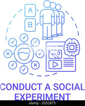 Conduct social experiments concept icon Stock Vector