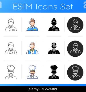 Hotel service icons set Stock Vector