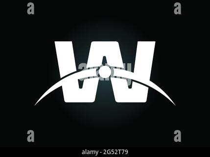 Initial W Letter Logo With Creative Modern Business Typography Vector Template. Earth's Atmosphere Logo Concept Stock Vector