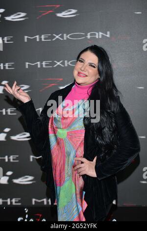 MEXICO CITY, MEXICO - JUNE 24: Alejandra Avalos poses for photos  during the black carpet of the musical Siete at Pepsi Center on June 24, 2021 in Mexico City, Mexico. (Photo by Eyepix/Sipa USA) Stock Photo