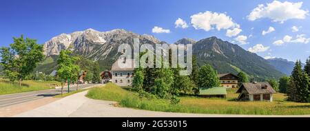 Landscape in the Dachstein mountains from Ramsau-Kulm Stock Photo
