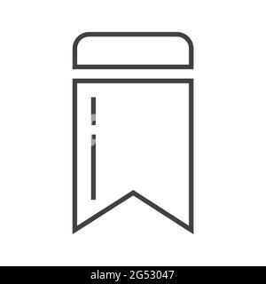 Bookmark tag, label icon vector in outline style. Bookmark line symbol for reference, paper, documents. Sign of chapter, note, paragraph, notebook. E- Stock Vector