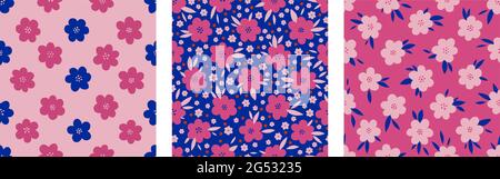 Seamless pattern floral flower abstract.Botanical vintage nature background.Print fashion textile. Stock Vector