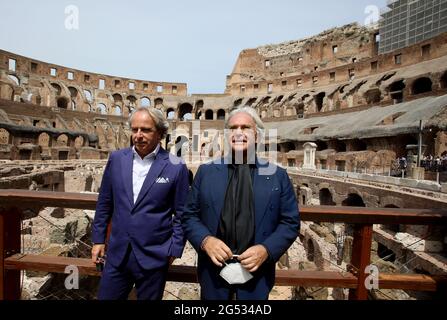 Diego Della Valle is seen at the Tod's fashion show during the Milan  Fashion Week Fall/Winter 2022/2023 on February 25th, 2022 in Milan, Italy.  Photo: Cinzia Camela Stock Photo - Alamy