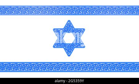 cute israel flag blue ornamental tracery isolated. digital object 3D rendering Stock Photo