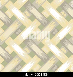 Seamless vector pattern with light braiding texture on grey background. Woven wallpaper design. Stock Vector