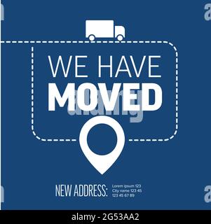 We are moving from one address to another address - minimalistic flyer ...