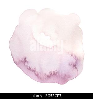 Stain watercolor brush shapes with hand-painted on white background. Stock Vector