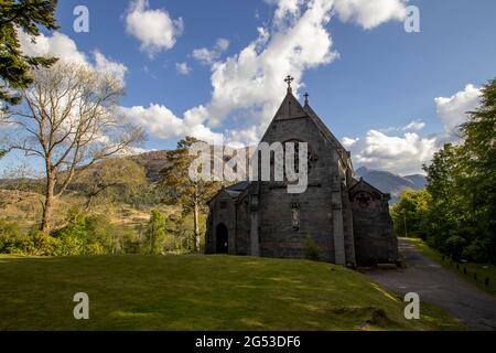 St Mary and St Finnan Catholic Church in Glenfinnan, Scottish Highlands, UK Stock Photo