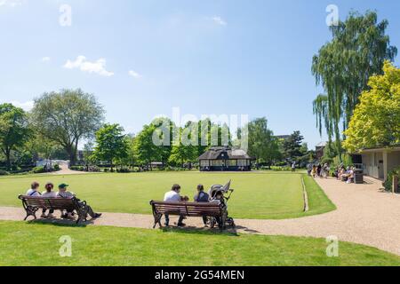 Bowling Green, Victoria Park, Tenterbanks, Stafford, Staffordshire, England, United Kingdom Stock Photo