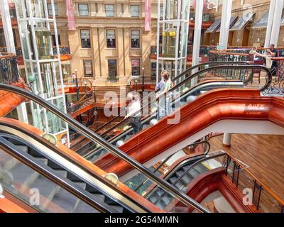Interior of Princess Square Shopping Centre, Glasgow City, Scotland, United Kingdom