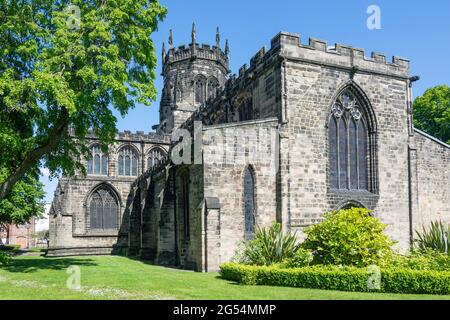 The Collegiate Church of St Mary, Saint Marys Place, Stafford, Staffordshire, England, United Kingdom Stock Photo