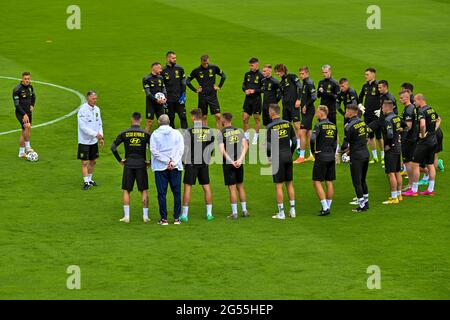 Prague, Czech Republic. 25th June, 2021. The Czech soccer team training in Prague, Czech Republic, June 25, 2021. Credit: Vit Simanek/CTK Photo/Alamy Live News Stock Photo