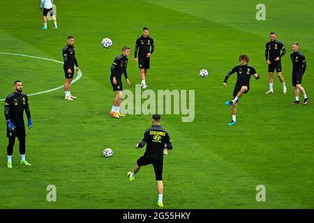 Prague, Czech Republic. 25th June, 2021. The Czech soccer team training in Prague, Czech Republic, June 25, 2021. Credit: Vit Simanek/CTK Photo/Alamy Live News Stock Photo