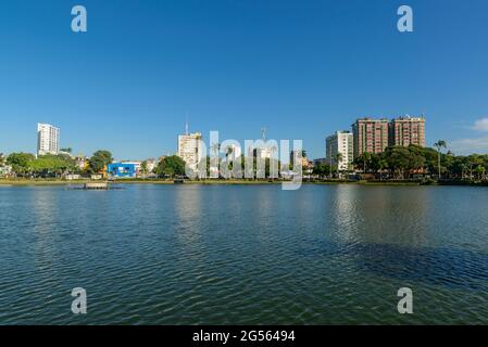 Lagoon of Solon de Lucena Park, Joao Pessoa, Paraiba, Brazil on June 25, 2021. Stock Photo