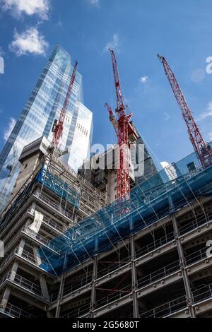 Skyscrapers being built Stock Photo