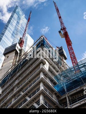 Skyscrapers being built Stock Photo